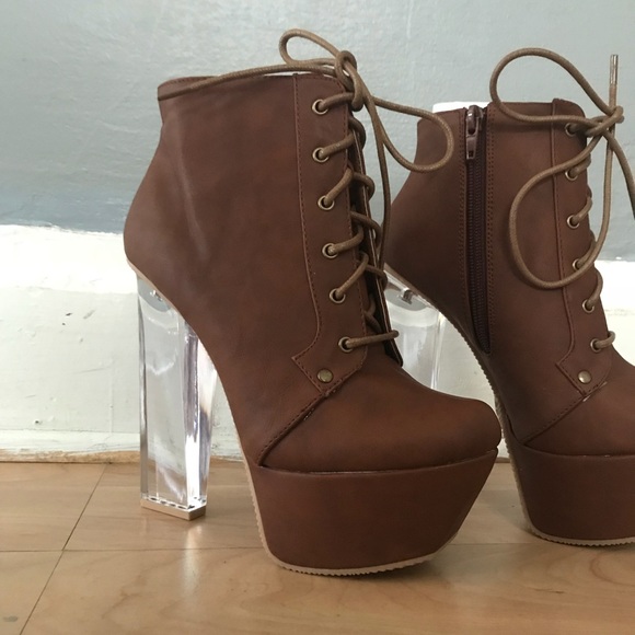 Cognac High Heel boots - Picture 2 of 3